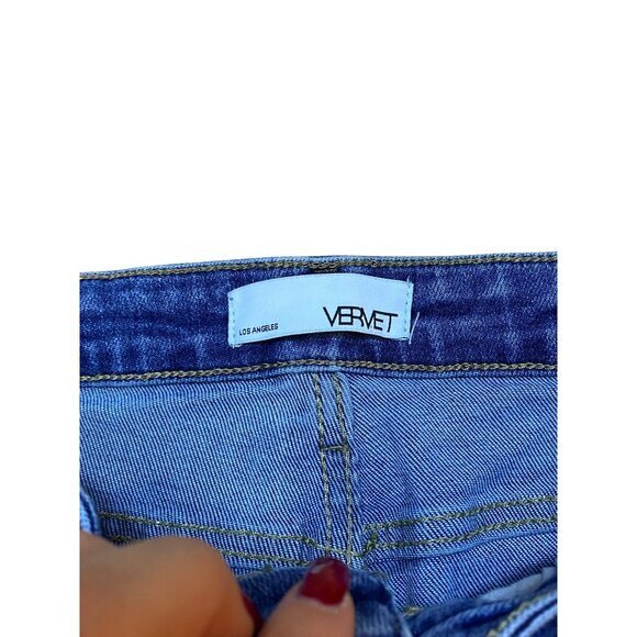 Vervet‎ Womens Blue Canyon Distressed High-Waisted Skinny Denim Jeans Size 30 - Picture 3 of 7